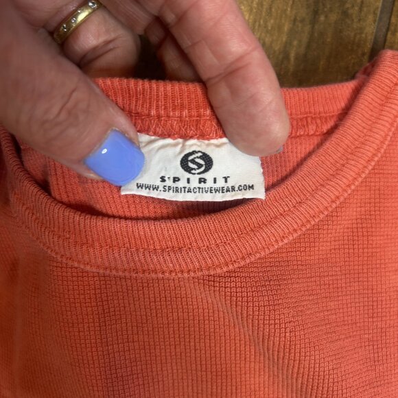 Provincetown Spirit Activewear Orange Long Sleeve Unisex Heavy T shirt Size S - Picture 4 of 7